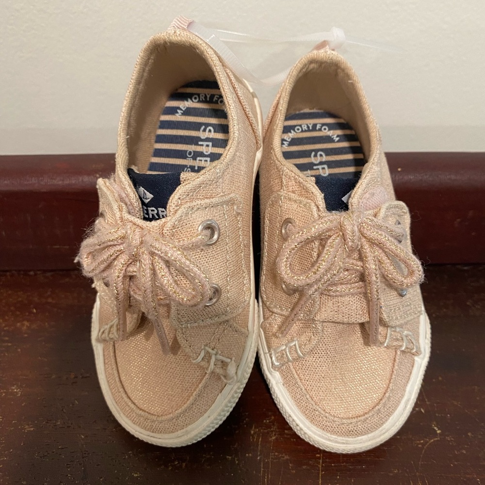 Sperry Kids Girls Toddler Dusty Rose Canvas Sneakers